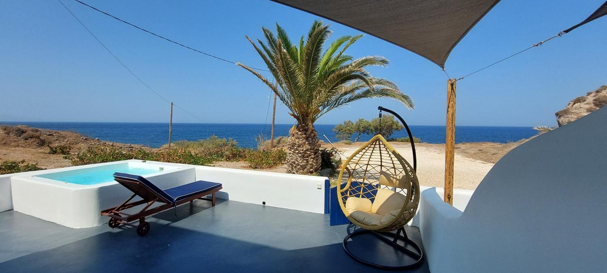 Peaceful Seafront Retreat In Santorini -Sonus Mare Beach Houses Vourvoúlos Eksteriør billede